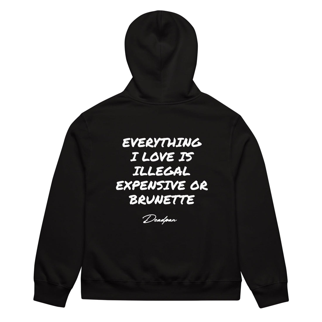 EVERYTHING I WANT IS ILLEGAL EXPENSIVE OR BRUNETTE HOODIE