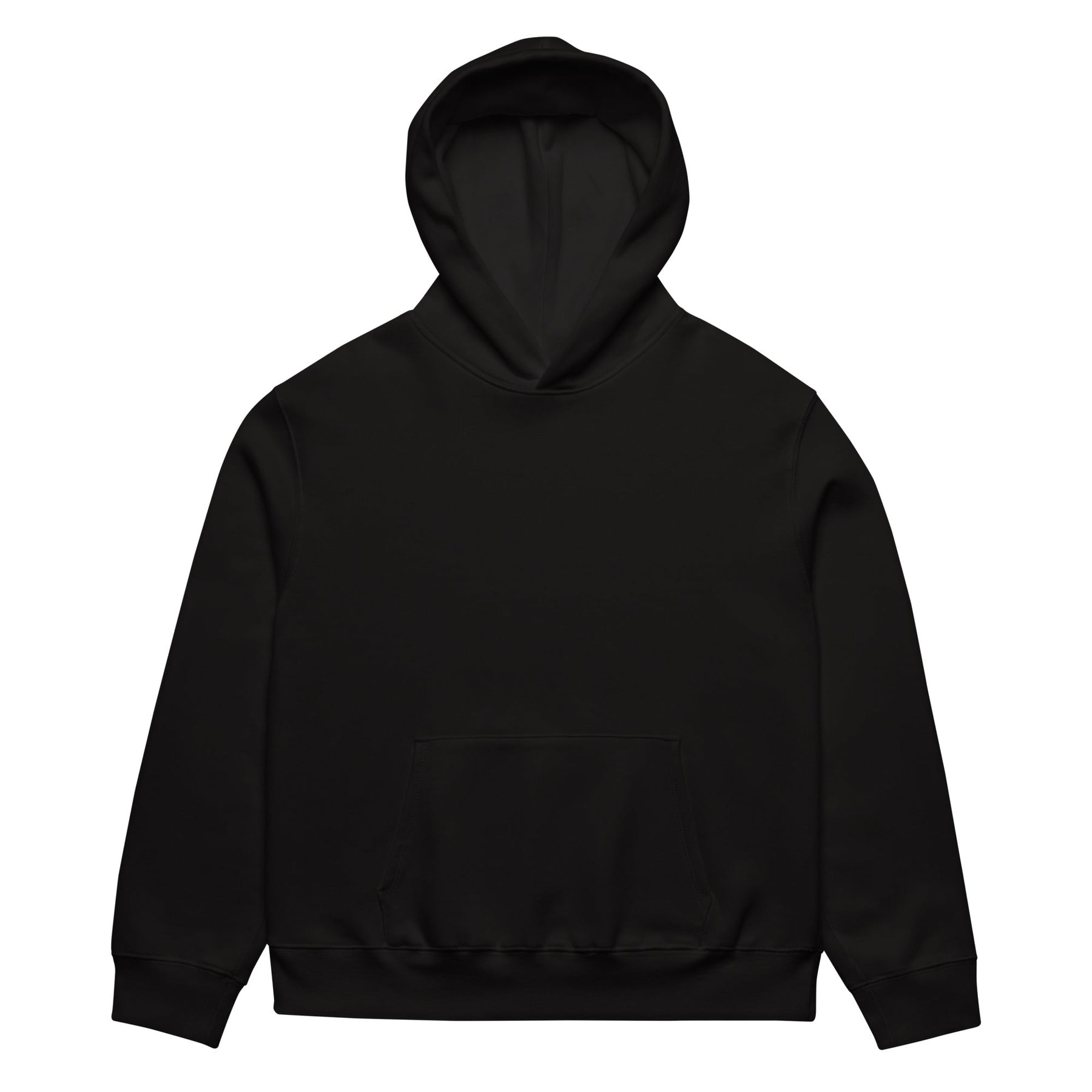 Felpa oversize nera UNTLD "Everything I Want Is Illegal, Expensive or Brunette" con stampa frontale, tessuto pesante, stile unisex.
