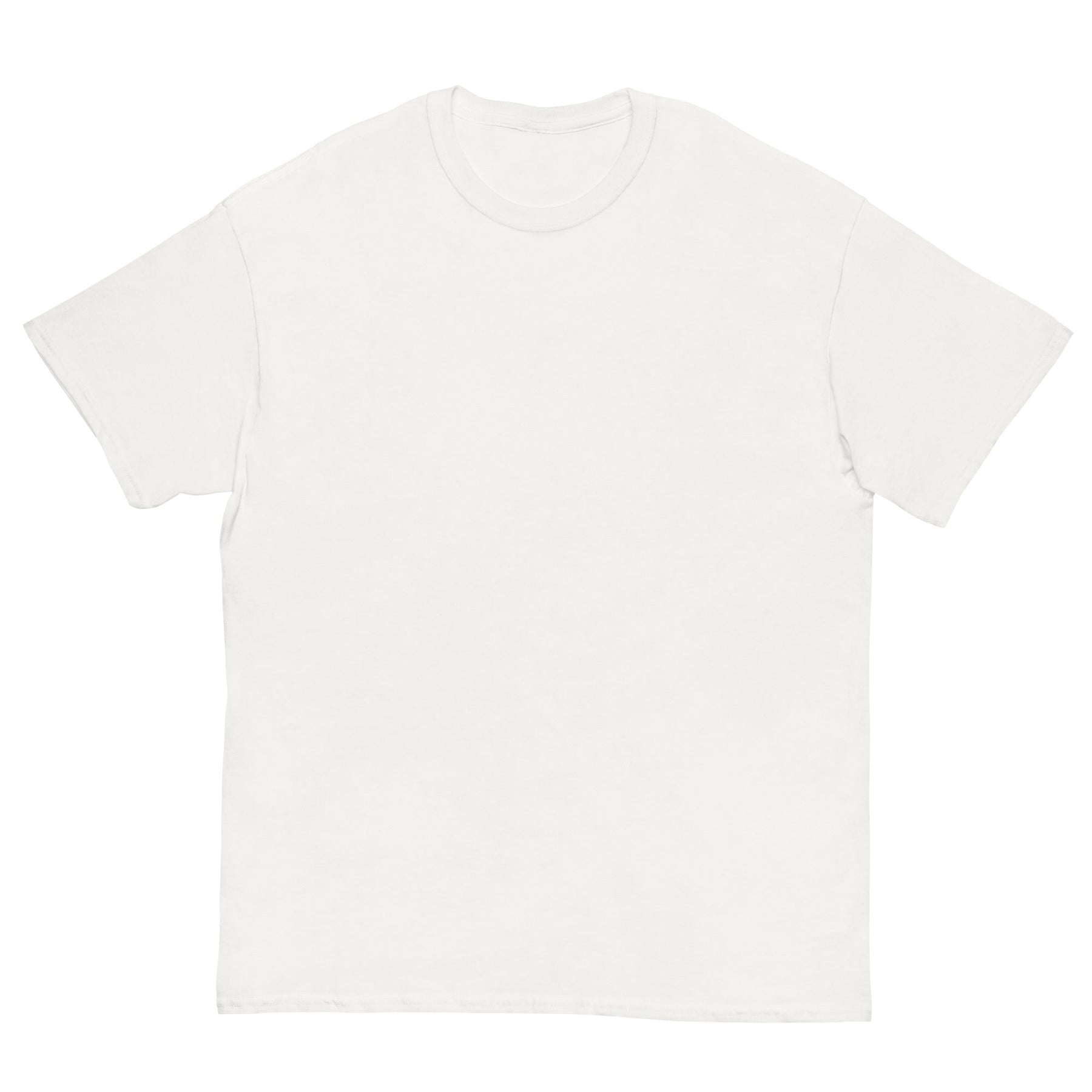 T-shirt bianco unisex UNTLD con scritta "Just Kiss Me We Can Talk Later" sulla parte frontale, stile casual e moderno