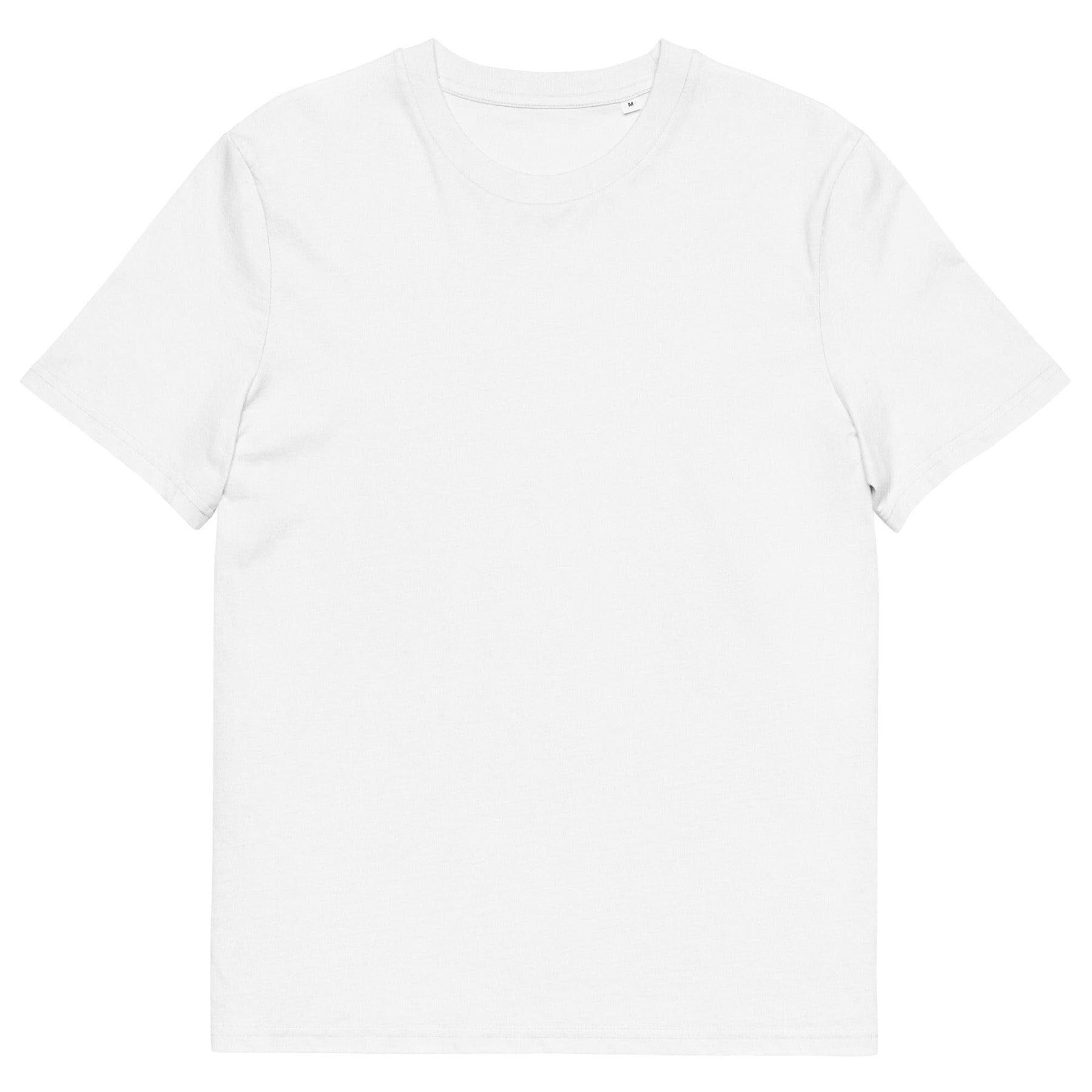 Maglietta unisex bianca UNTLD con stampa "If you think I’m cute, you should see my girlfriend" in cotone organico.